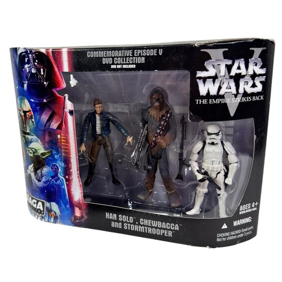 Star Wars Episode V Commemorative DVD Collection Han Chewie Stormtrooper Hasbro - Picture 1 of 8